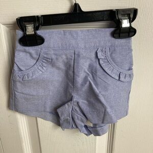 Chambray Blue Baby Girl Shorts